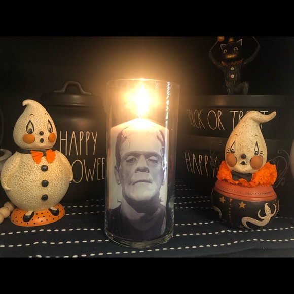 Other Frankenstein Glass Candle Holder Poshmark